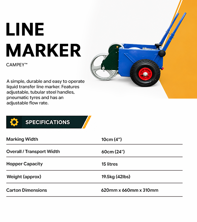 Line Marker on promotional page with yellow element