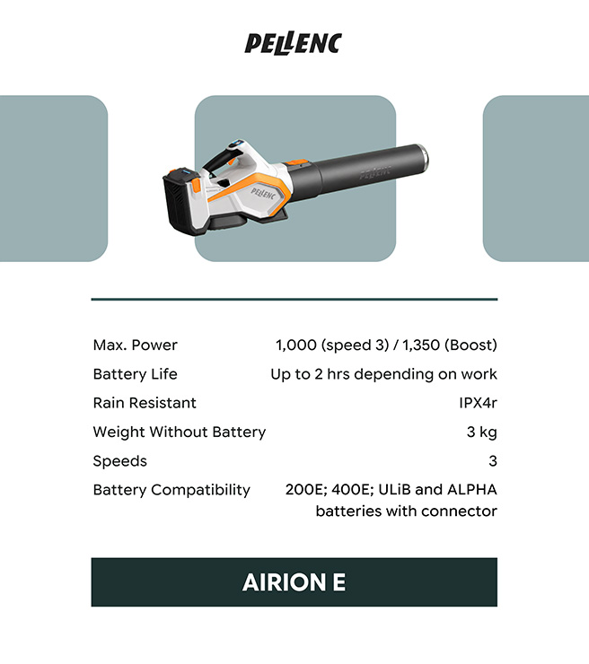 commercial landscape maintenance equipment Airion E