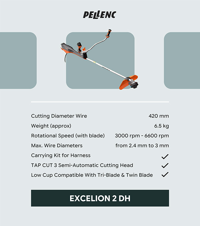 brush cutter landscape equipment UAE Pellenc Excelion 2 DH on sale at Orient Irrigation Services