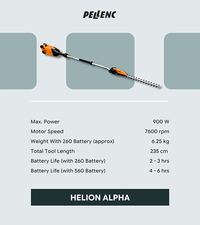 Landscaping machinery UAE Pellenc battery tools