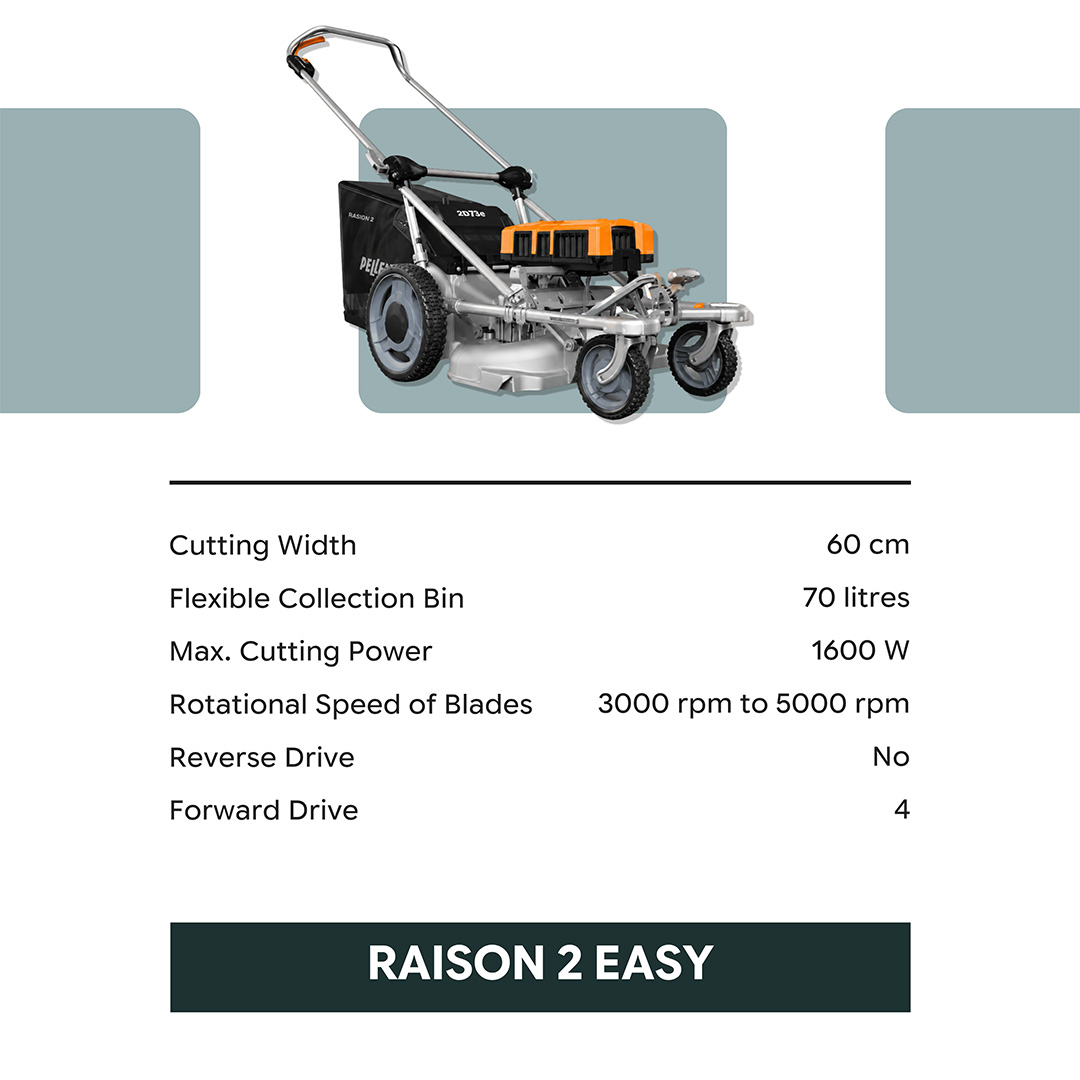 mower UAE Pellenc Raision 2 Easy landscape maintenance commercial mower Dubai Sharjah Abu Dhabi 