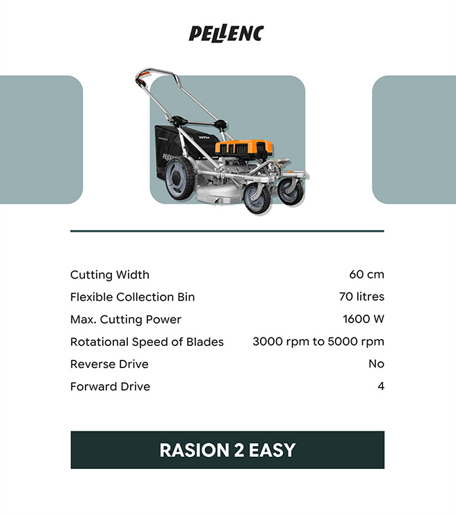 mower UAE Pellenc Raision 2 Easy landscape maintenance commercial mower Dubai Sharjah Abu Dhabi